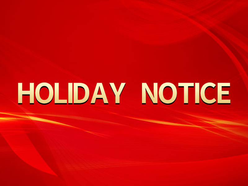 Notice about the New Year's Day holiday arrangements for 2023